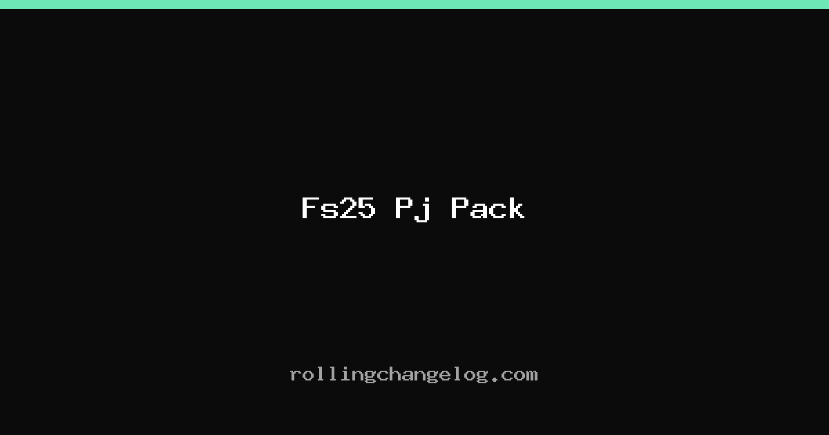 Fs25 Pj Pack cover