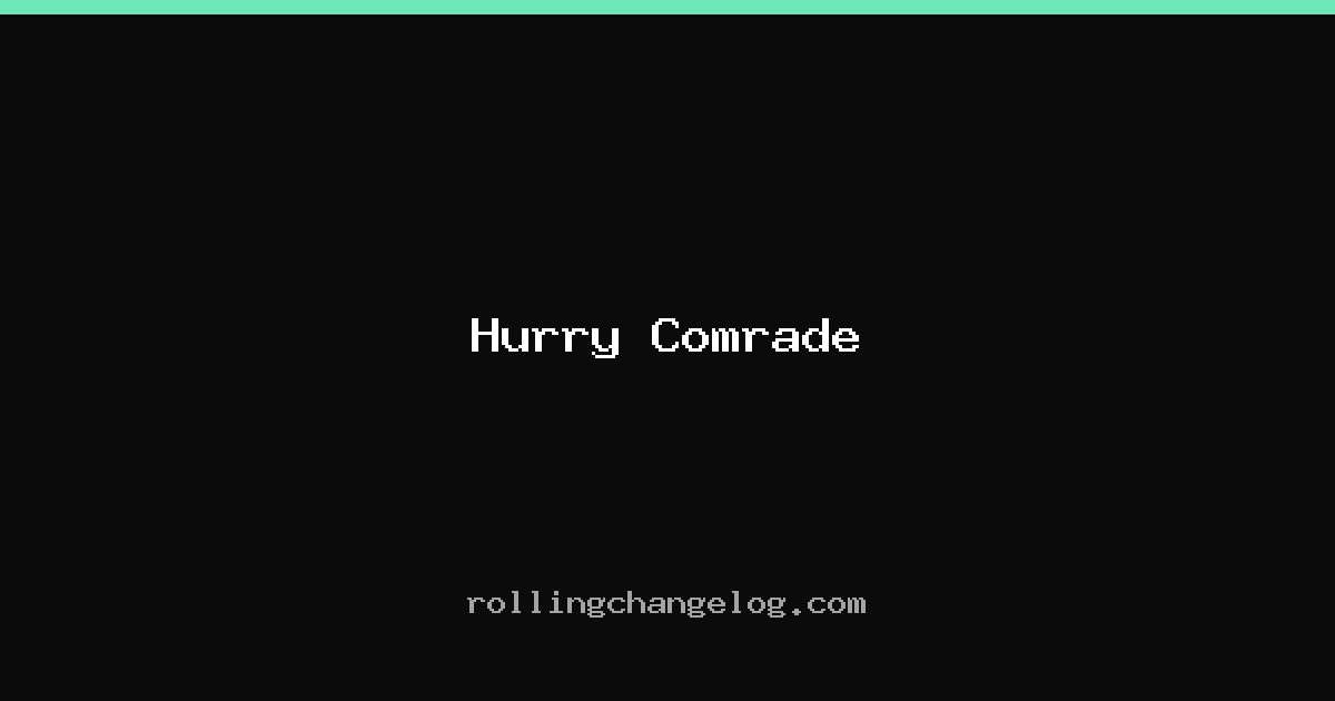 Hurry Comrade cover