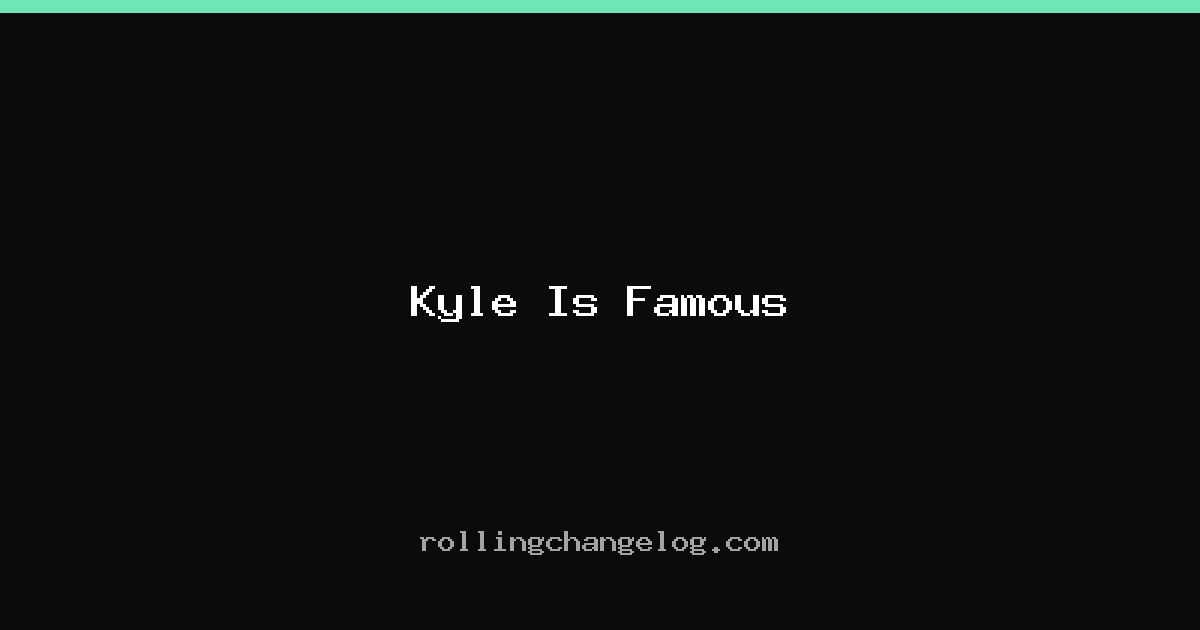 Kyle Is Famous cover