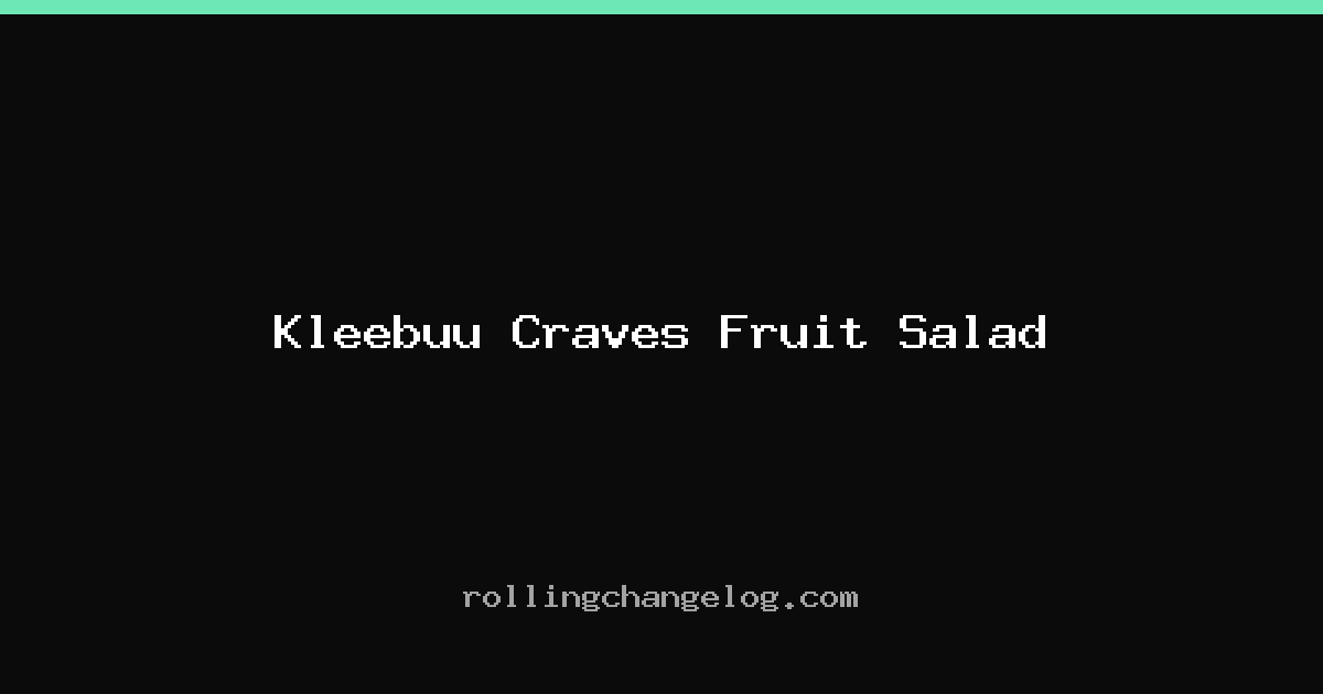 Kleebuu Craves Fruit Salad cover
