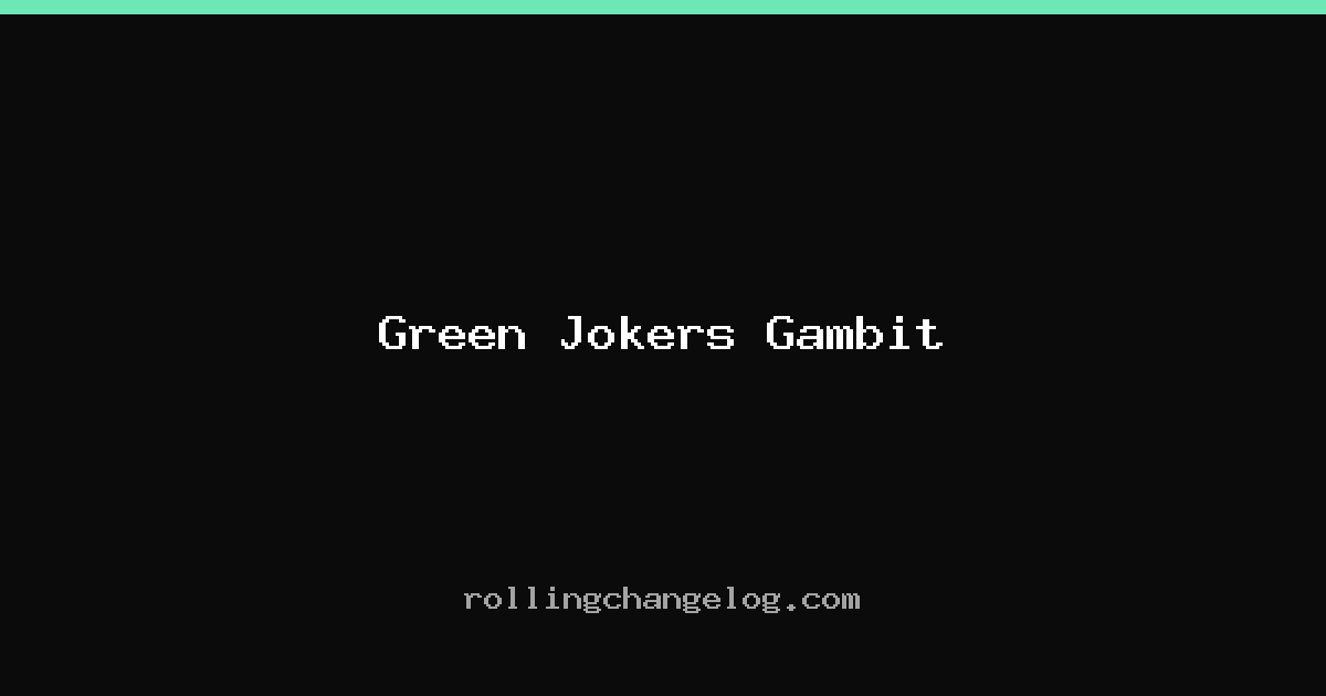 Green Jokers Gambit cover
