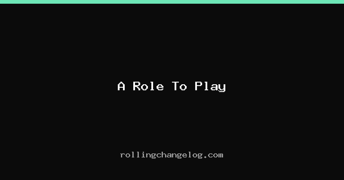 A Role To Play cover