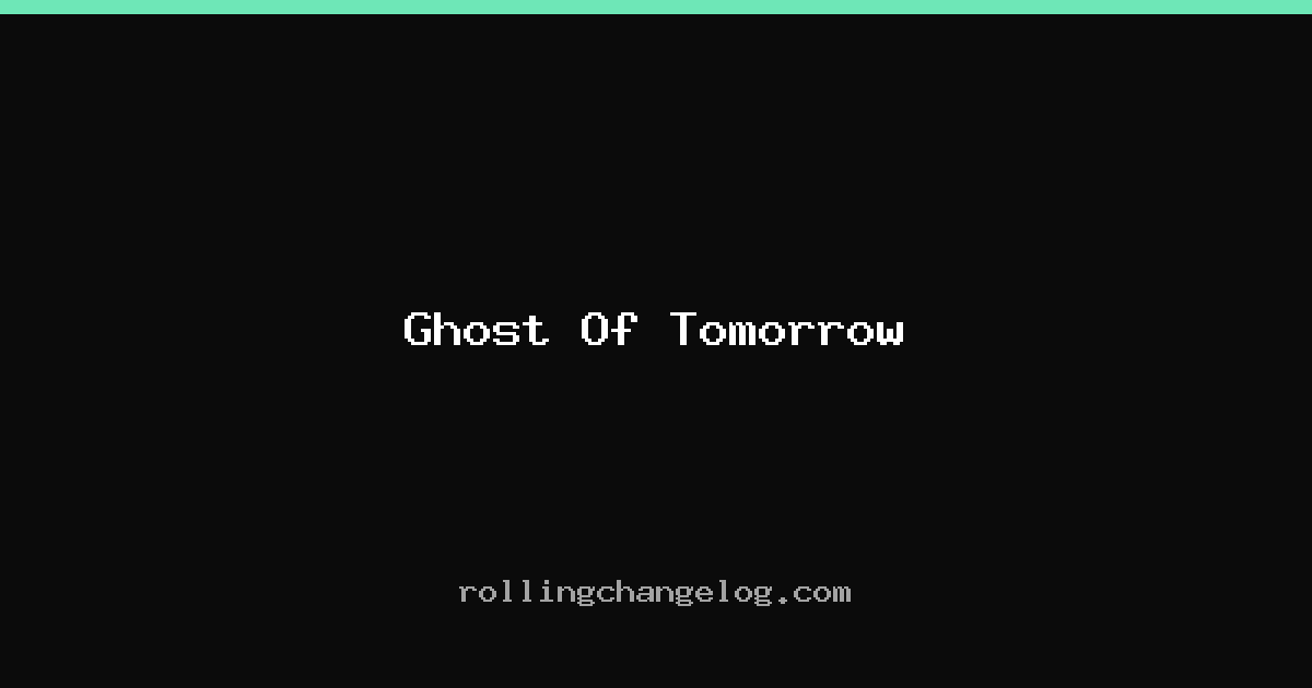 Ghost Of Tomorrow cover