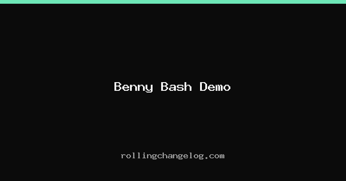 Benny Bash Demo cover