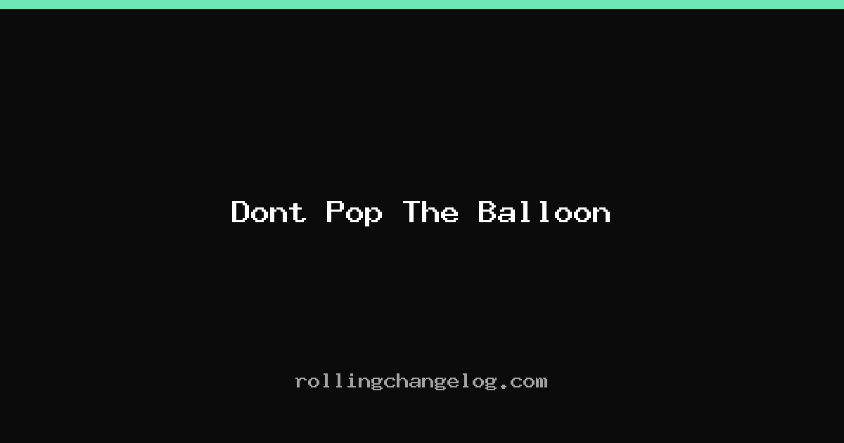 Dont Pop The Balloon cover