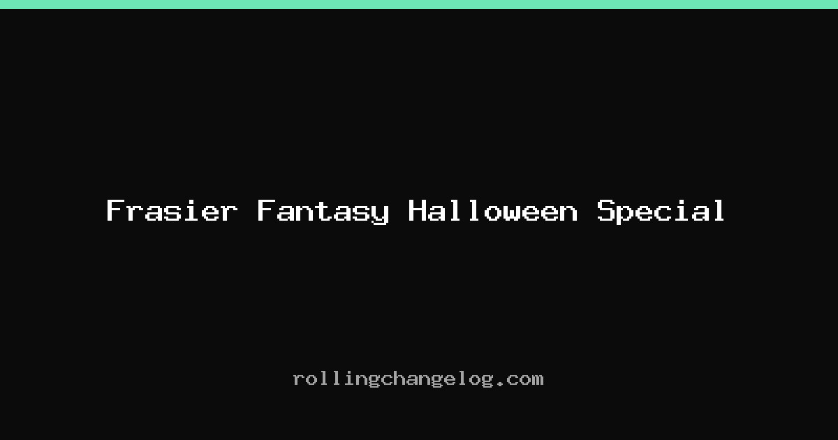 Frasier Fantasy Halloween Special cover