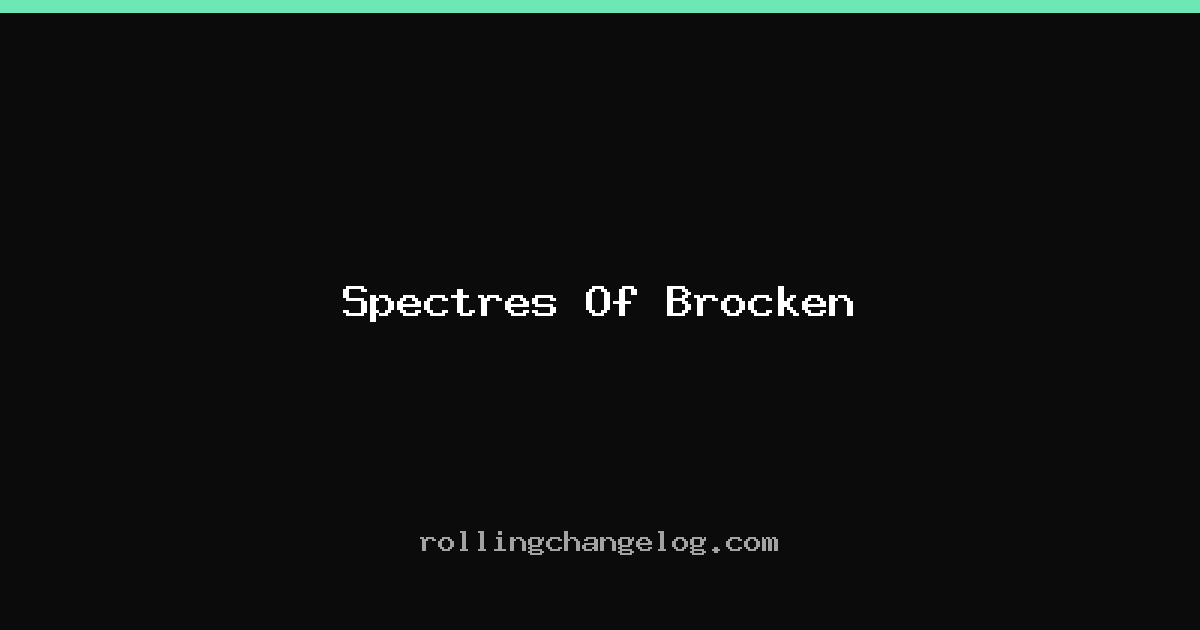 Spectres Of Brocken cover