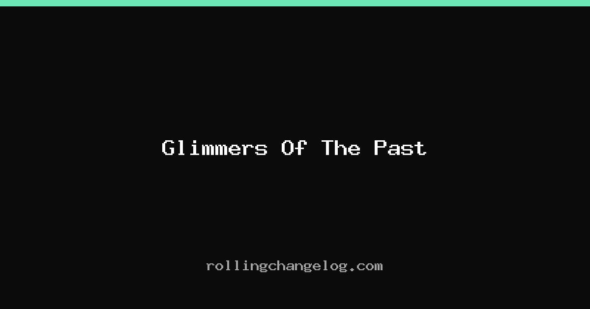 Glimmers Of The Past cover