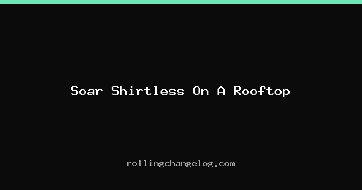 Soar Shirtless On A Rooftop cover