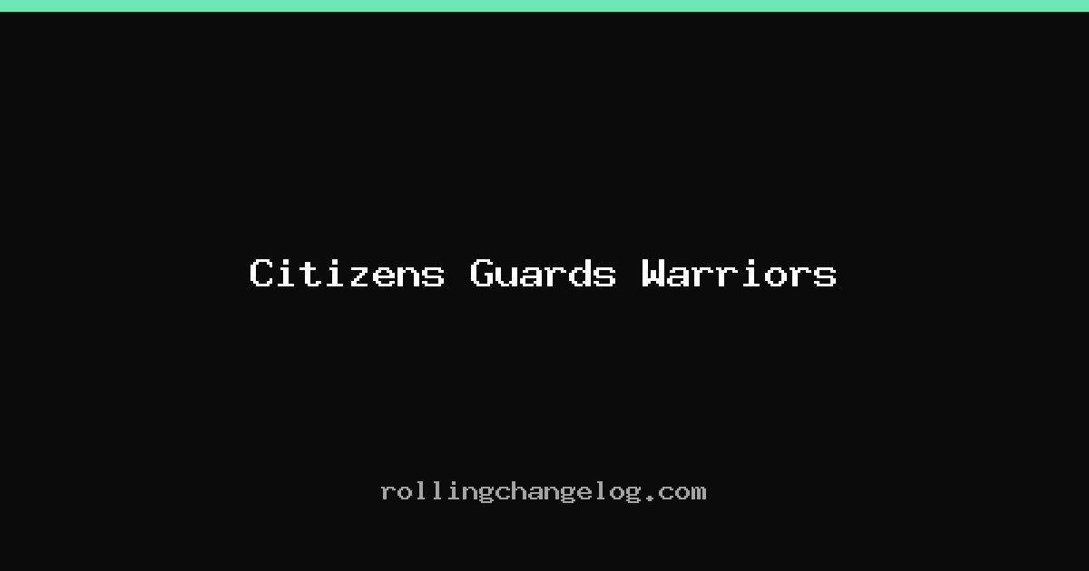 Citizens Guards Warriors cover