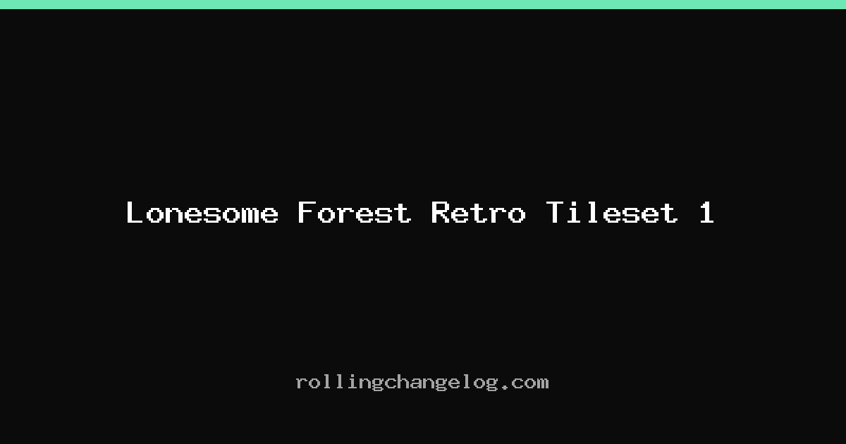 Lonesome Forest Retro Tileset 1 cover
