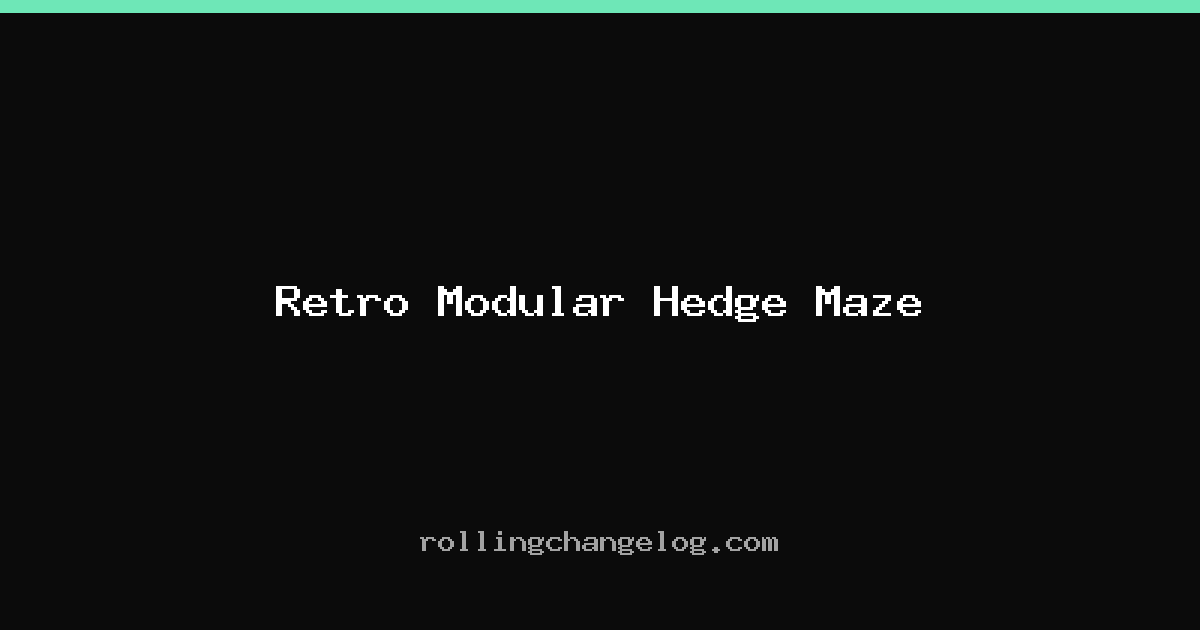 Retro Modular Hedge Maze cover