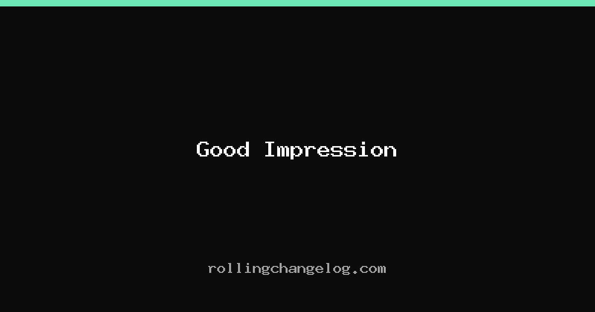 Good Impression cover