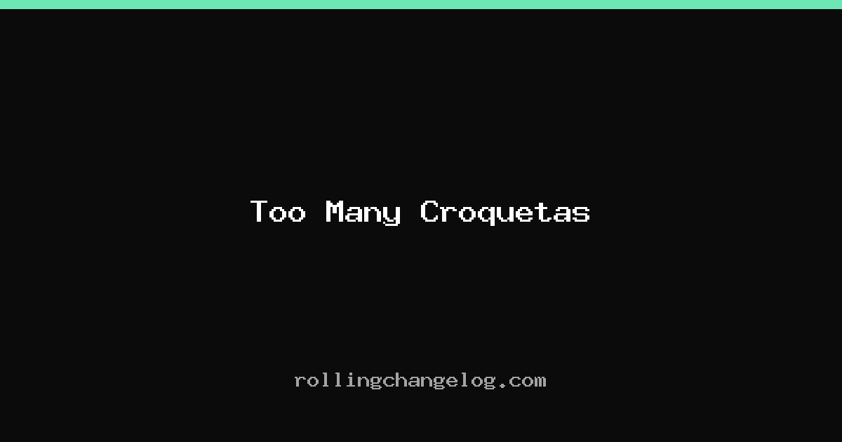 Too Many Croquetas cover