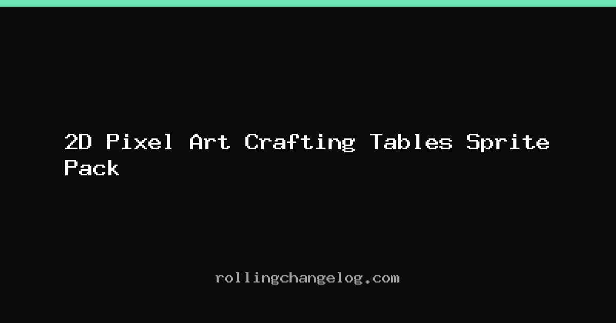 2D Pixel Art Crafting Tables Sprite Pack cover
