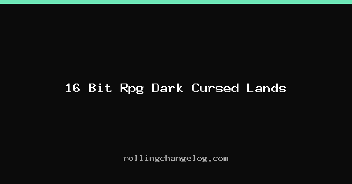 16 Bit Rpg Dark Cursed Lands cover