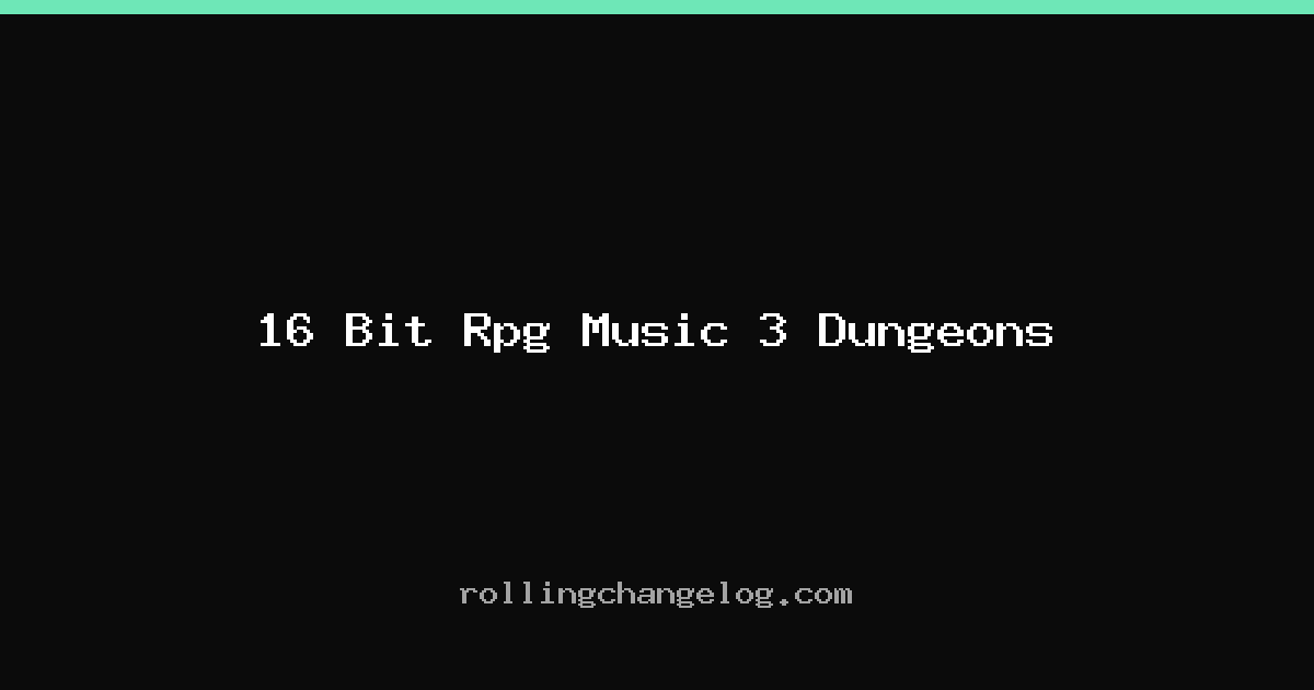 16 Bit Rpg Music 3 Dungeons cover