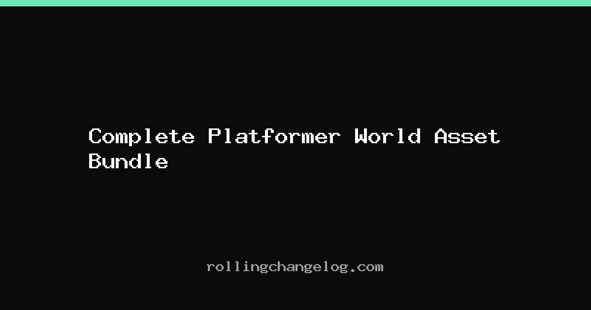 Complete Platformer World Asset Bundle cover