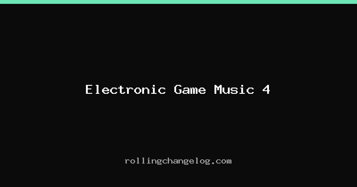 Electronic Game Music 4 cover