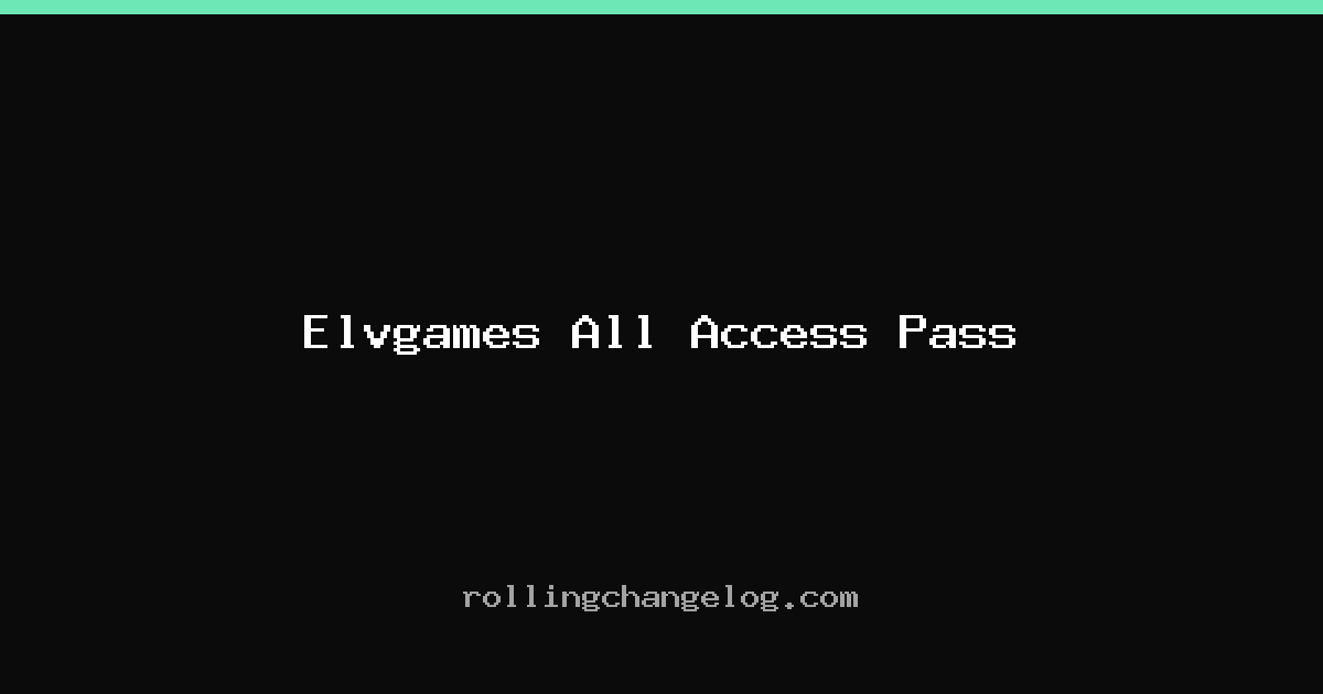 Elvgames All Access Pass cover