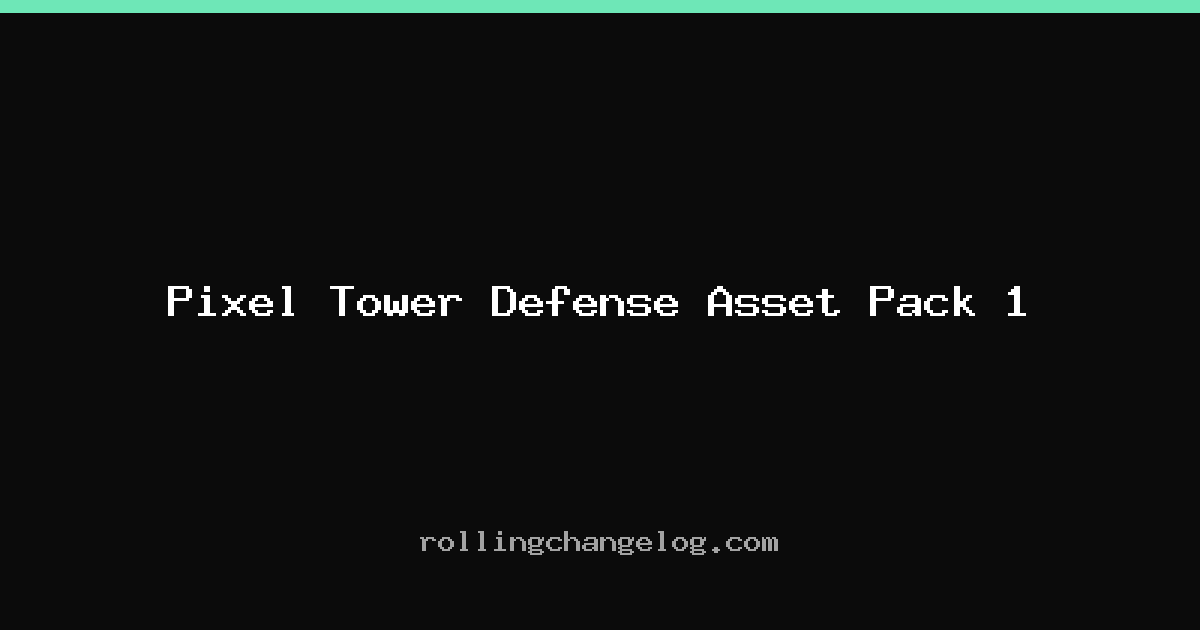 Pixel Tower Defense Asset Pack 1 cover