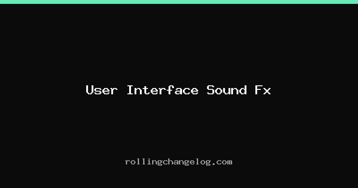 User Interface Sound Fx cover