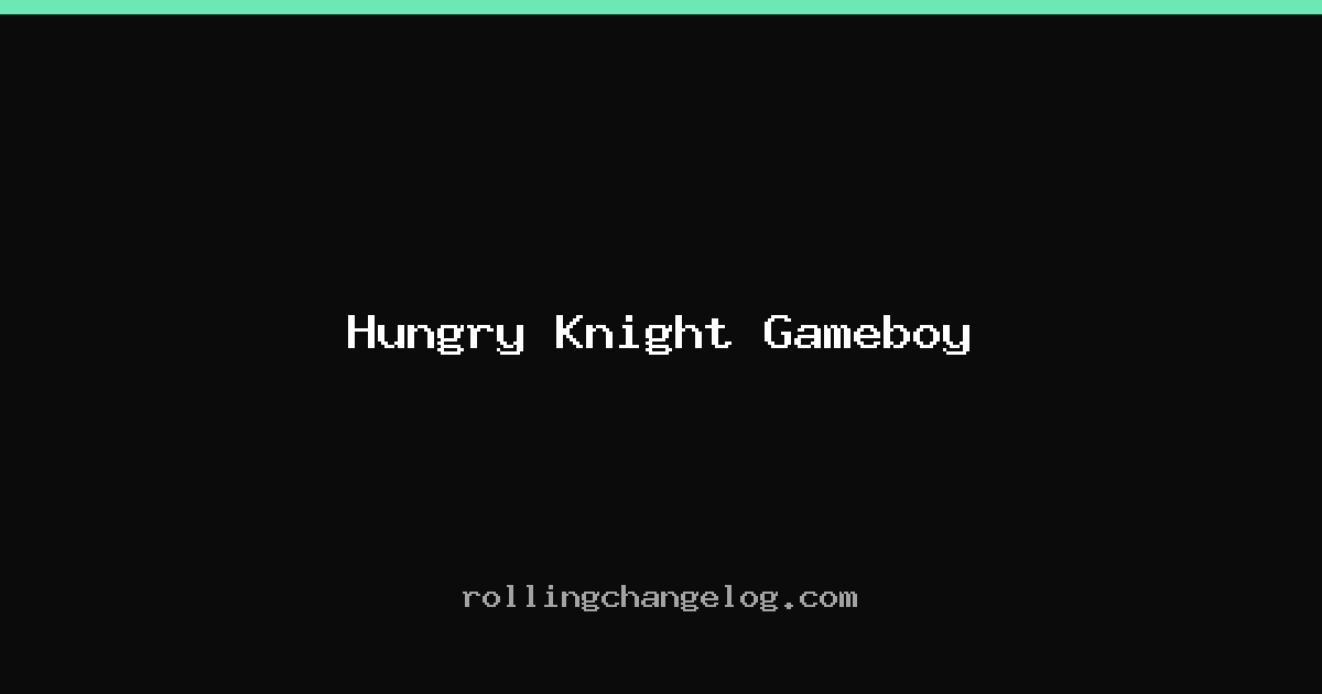 Hungry Knight Gameboy cover