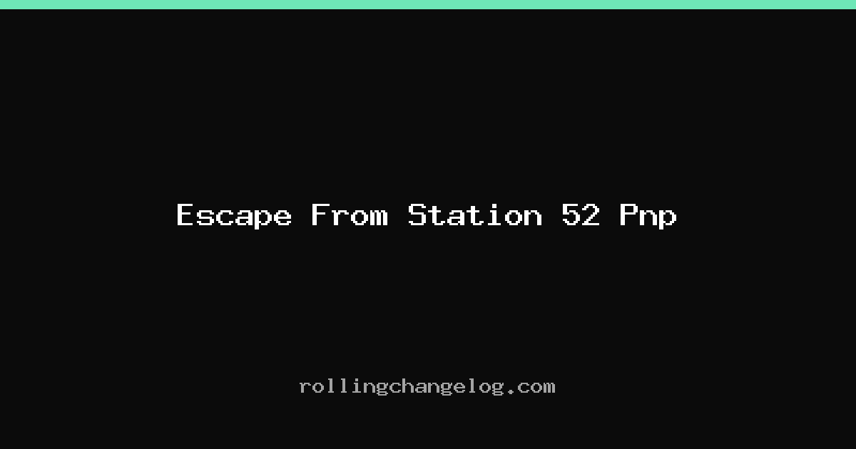 Escape From Station 52 Pnp cover