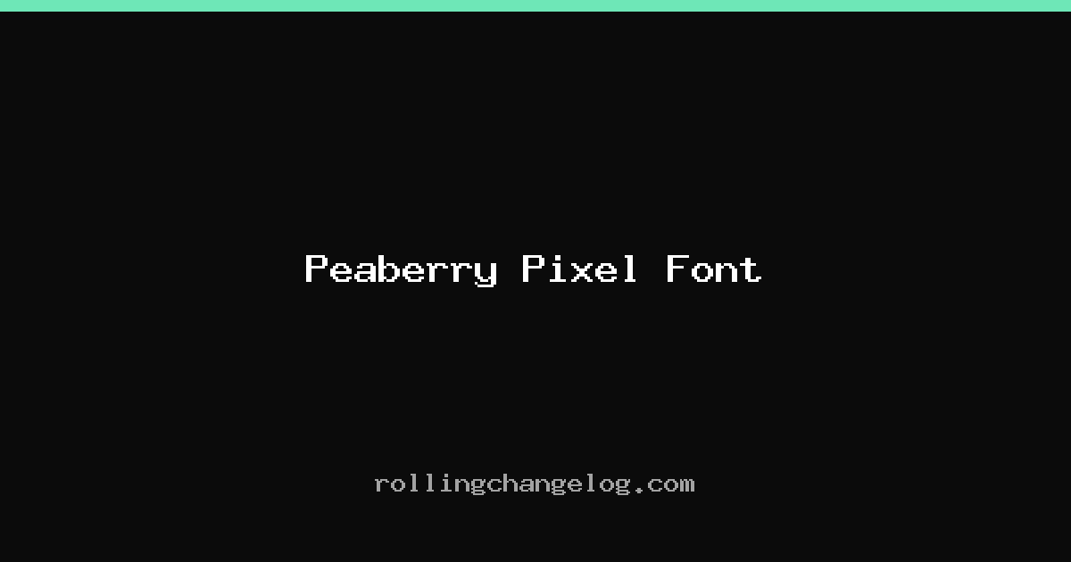 Peaberry Pixel Font cover