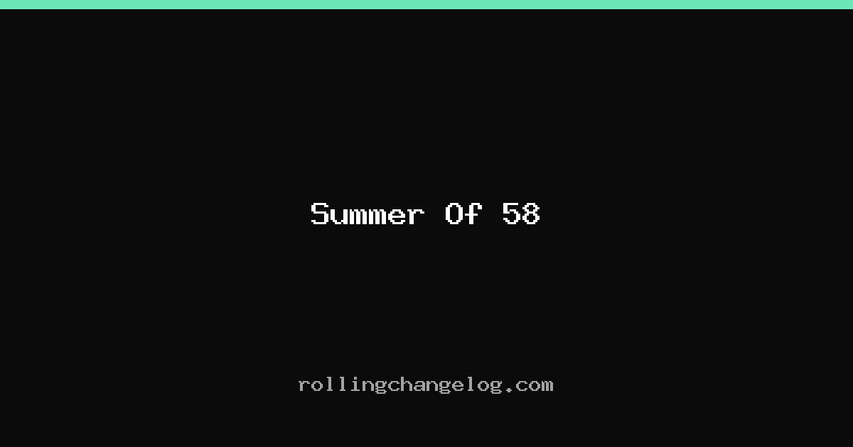Summer Of 58 cover
