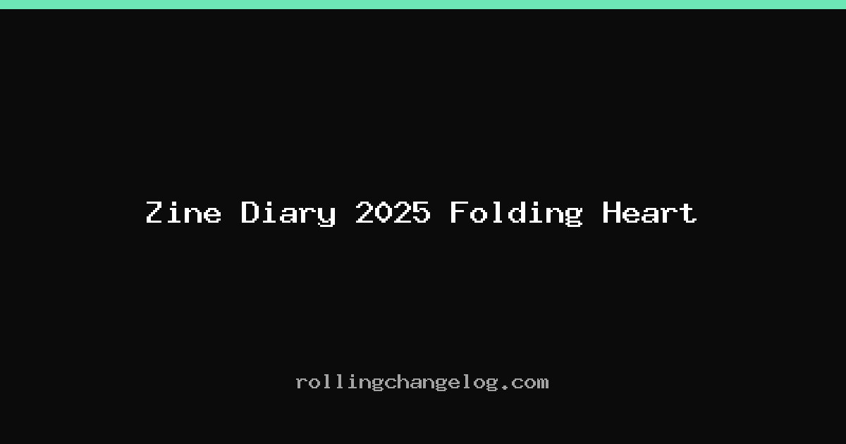 Zine Diary 2025 Folding Heart cover