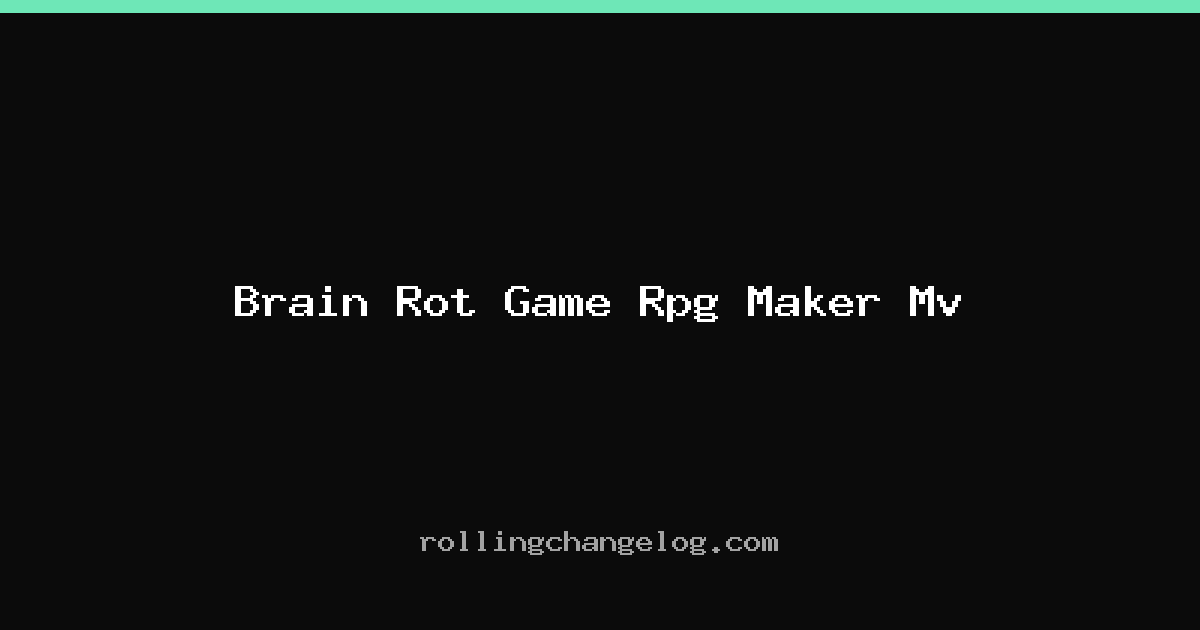 Brain Rot Game Rpg Maker Mv cover