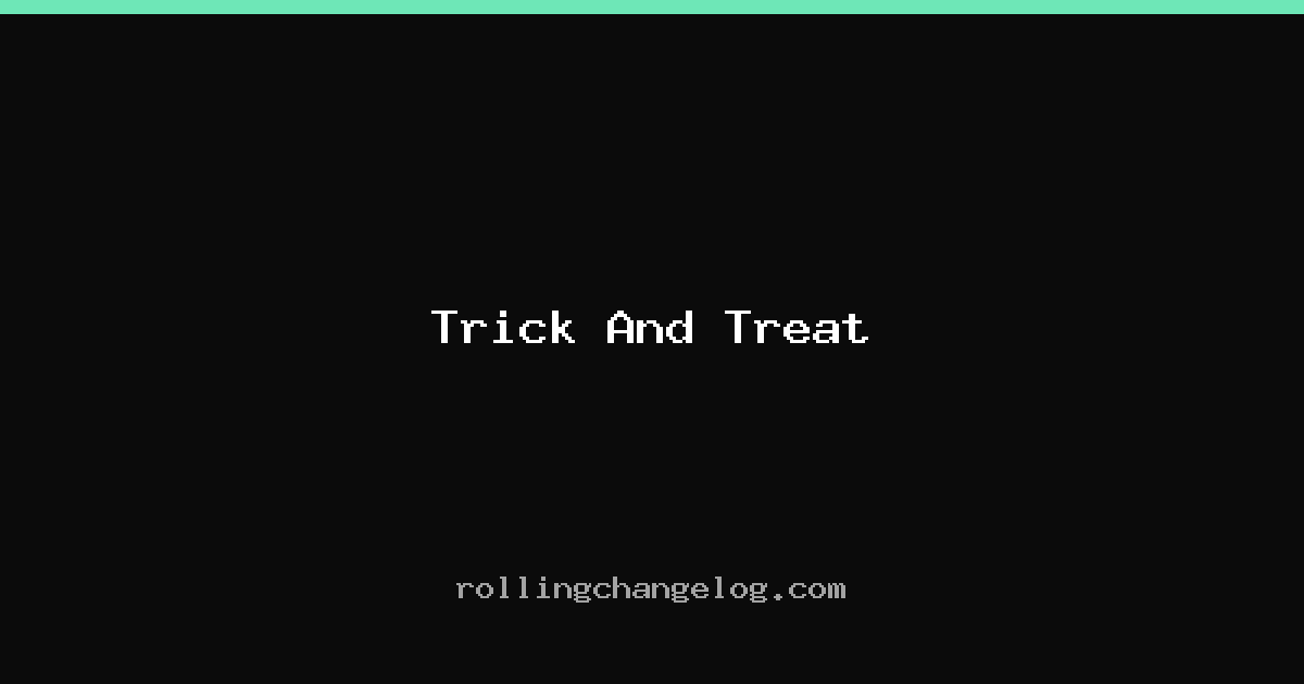 Trick And Treat cover