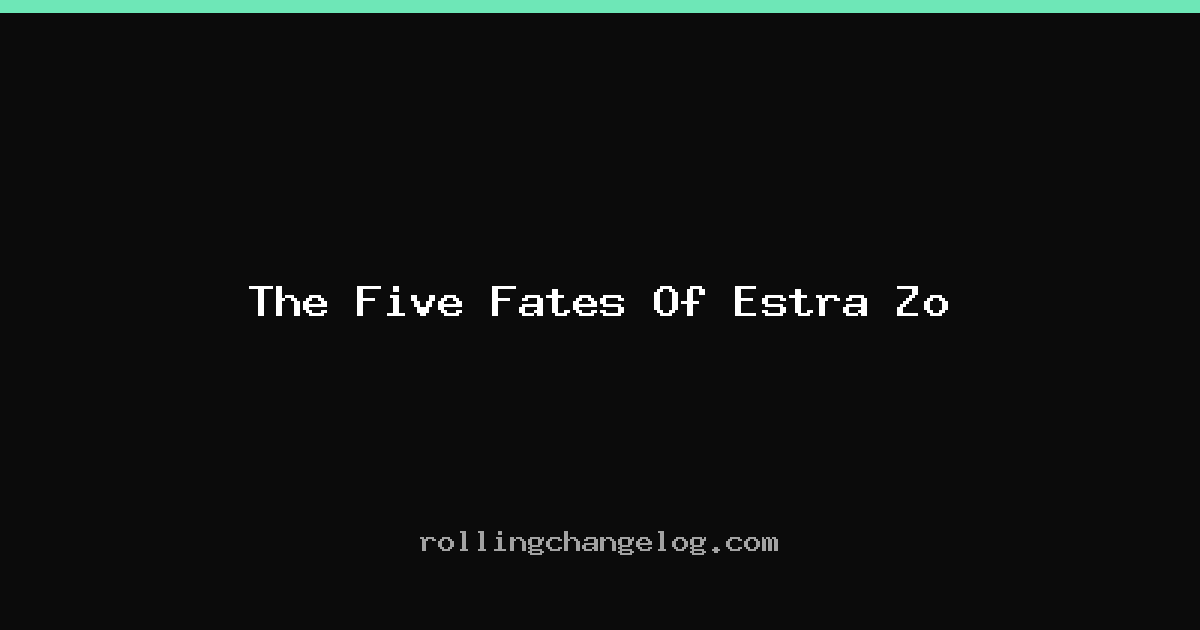 The Five Fates Of Estra Zo cover