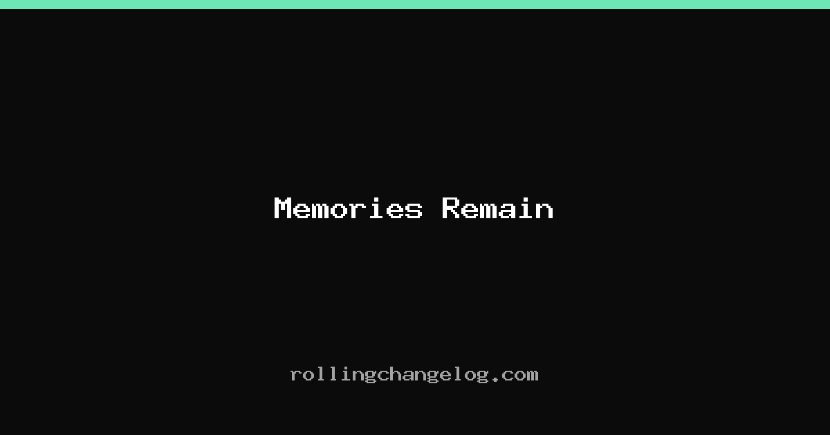 Memories Remain cover