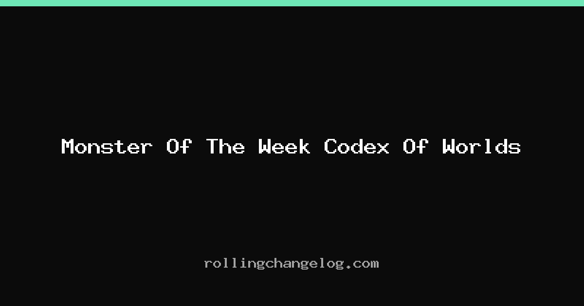 Monster Of The Week Codex Of Worlds cover