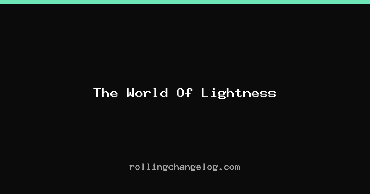 The World Of Lightness cover