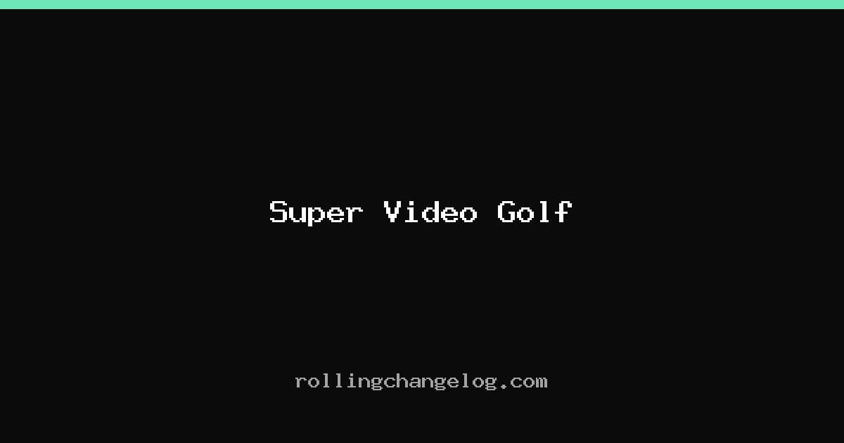 Super Video Golf cover