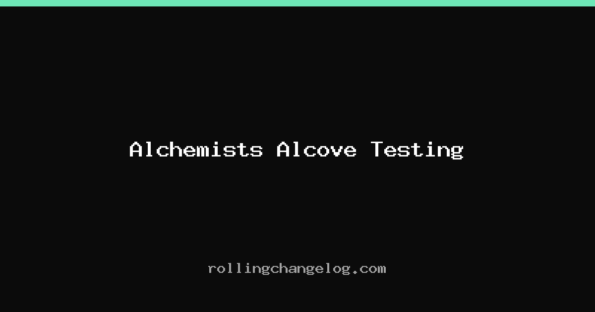 Alchemists Alcove Testing cover