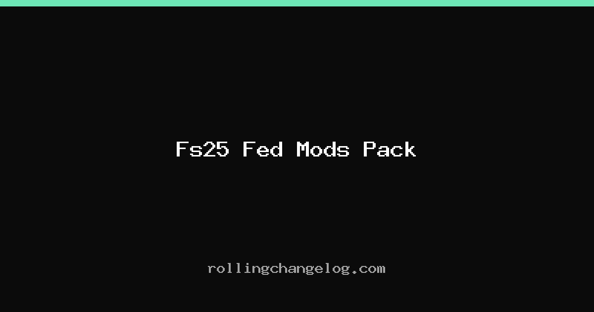 Fs25 Fed Mods Pack cover