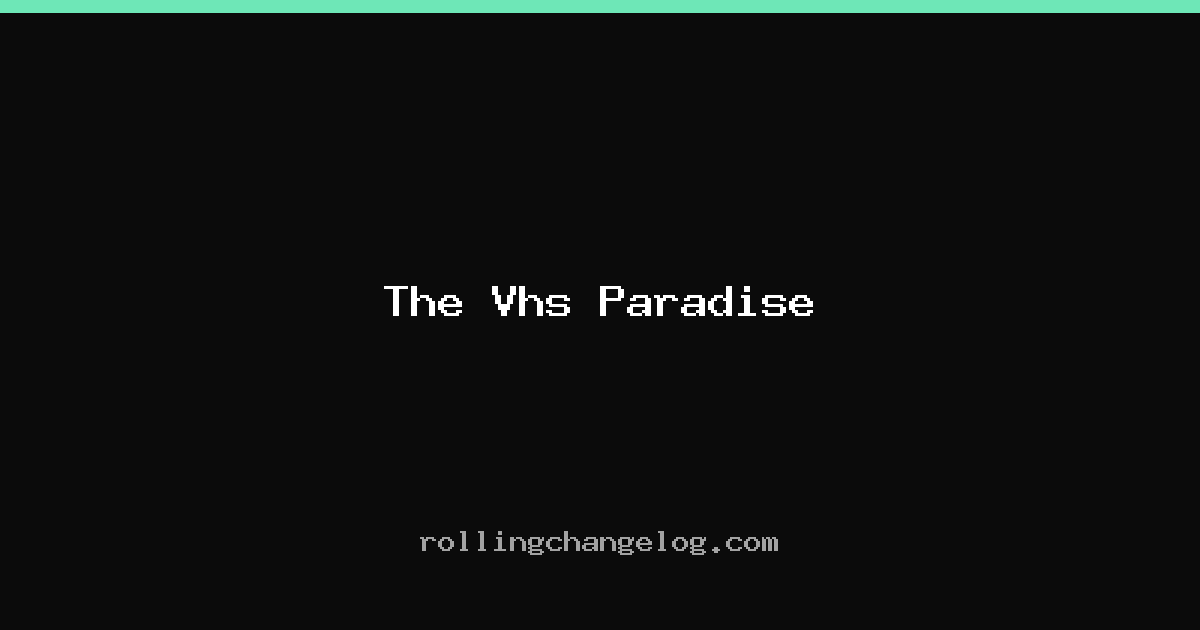The Vhs Paradise cover