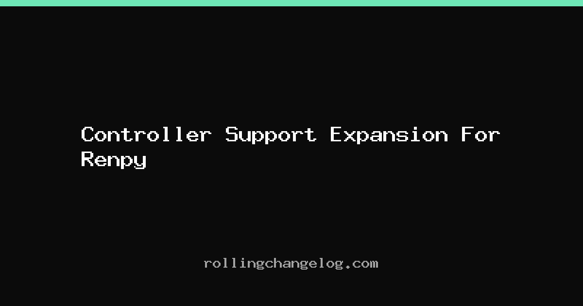Controller Support Expansion For Renpy cover