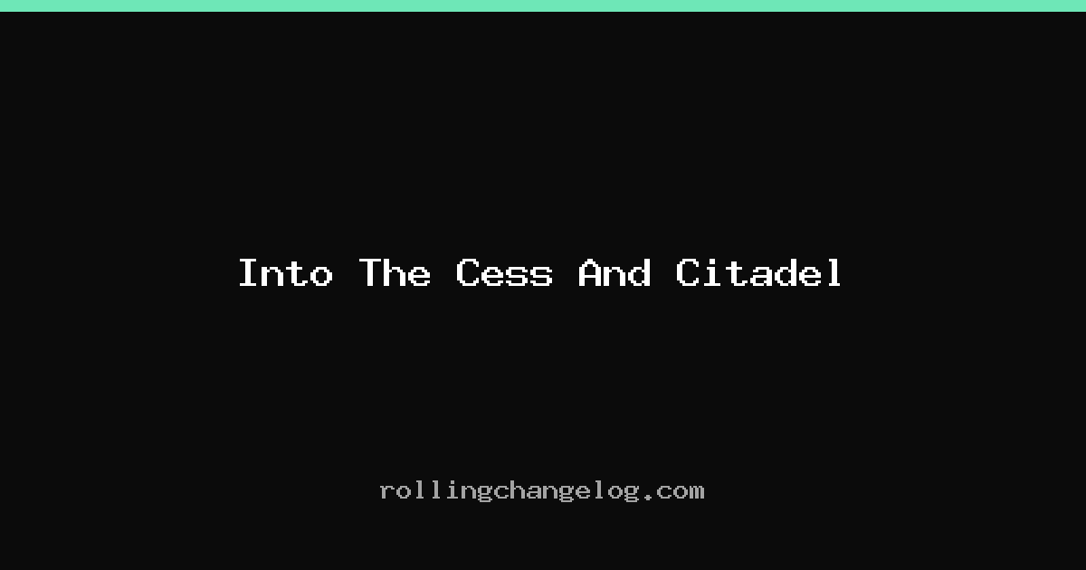 Into The Cess And Citadel cover