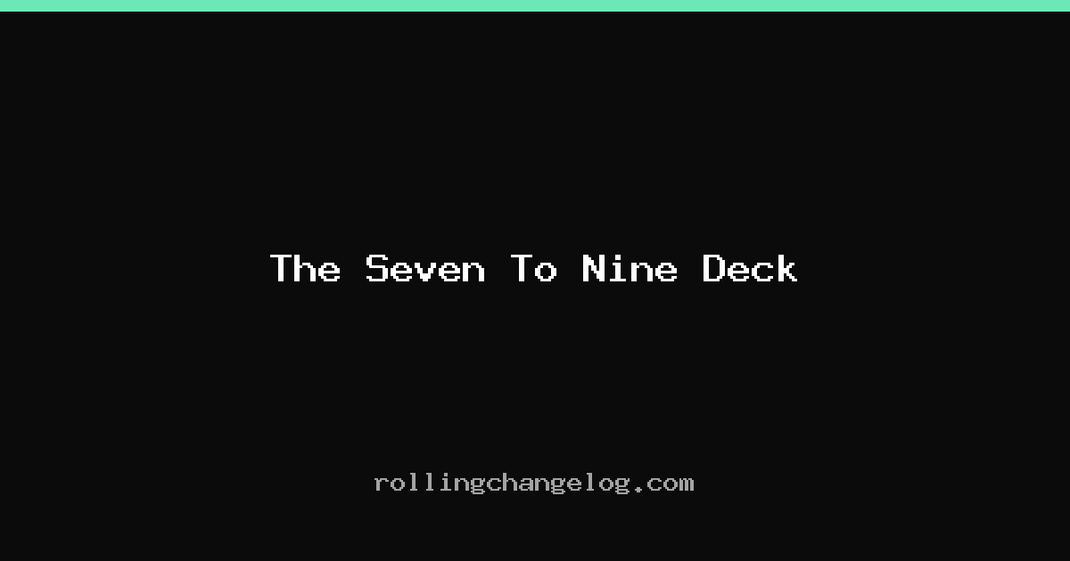 The Seven To Nine Deck cover