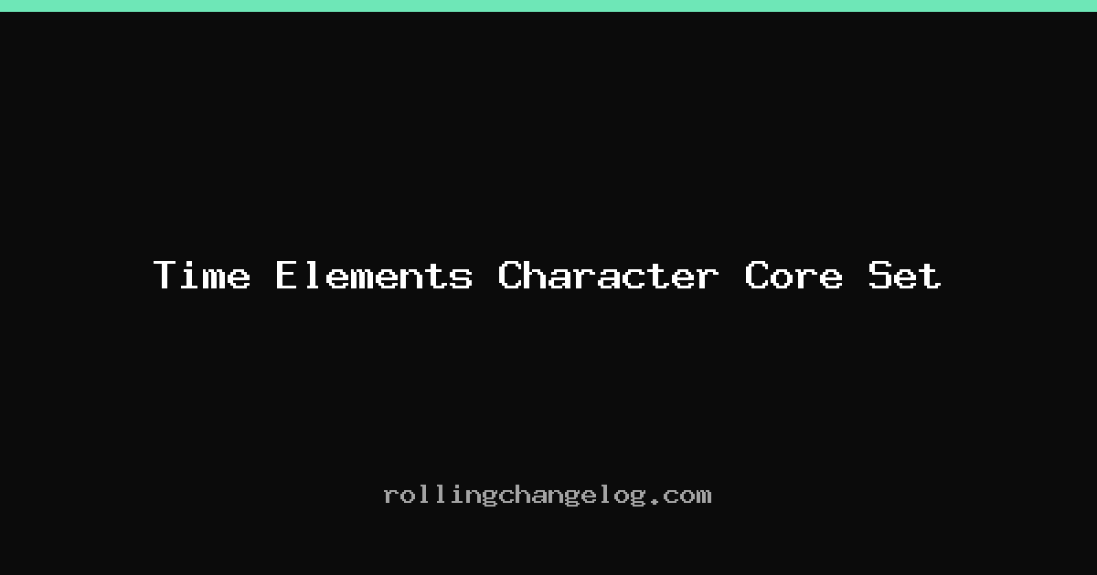 Time Elements Character Core Set cover