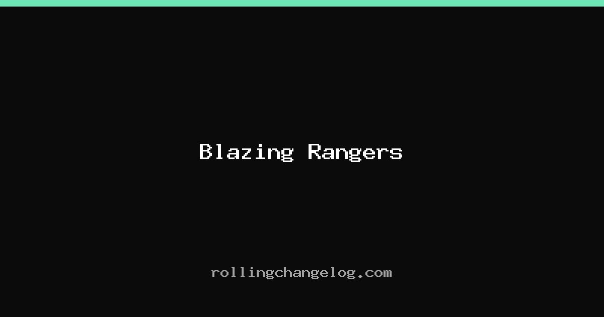 Blazing Rangers cover
