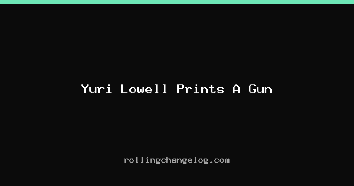 Yuri Lowell Prints A Gun cover