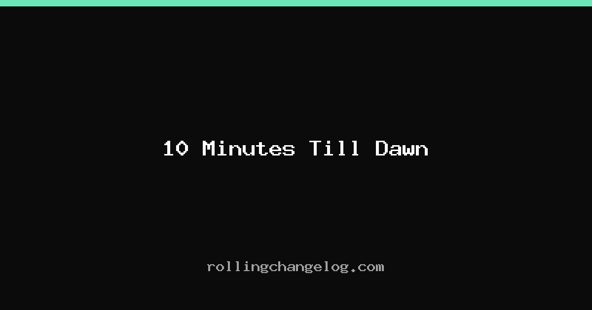 10 Minutes Till Dawn cover