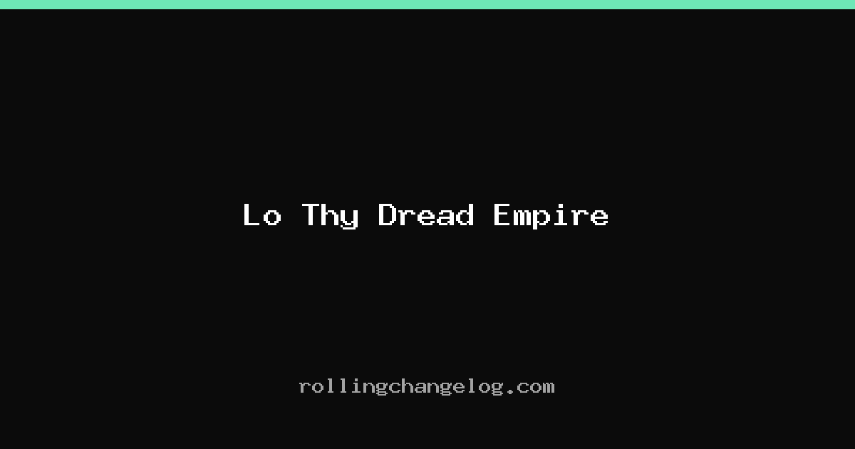 Lo Thy Dread Empire cover
