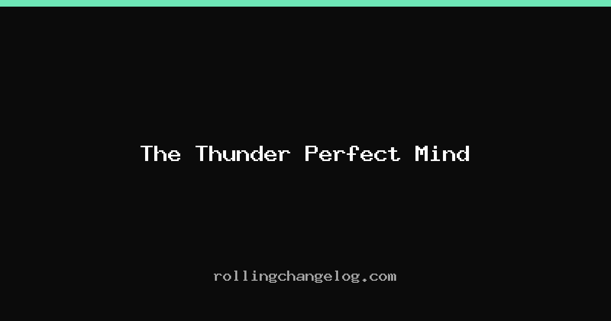 The Thunder Perfect Mind cover